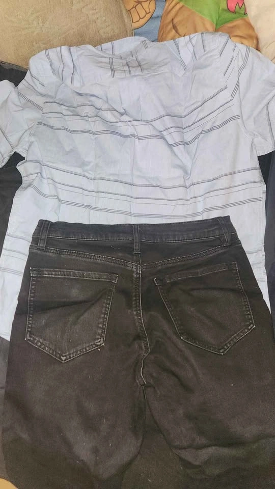 U.S. Polo Assn. Men's Striped Shirt and Black Pants Bundle - photo 2