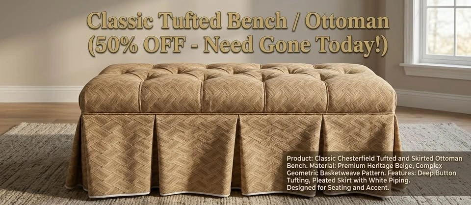 Classic Tufted Bench / Ottoman - photo 2