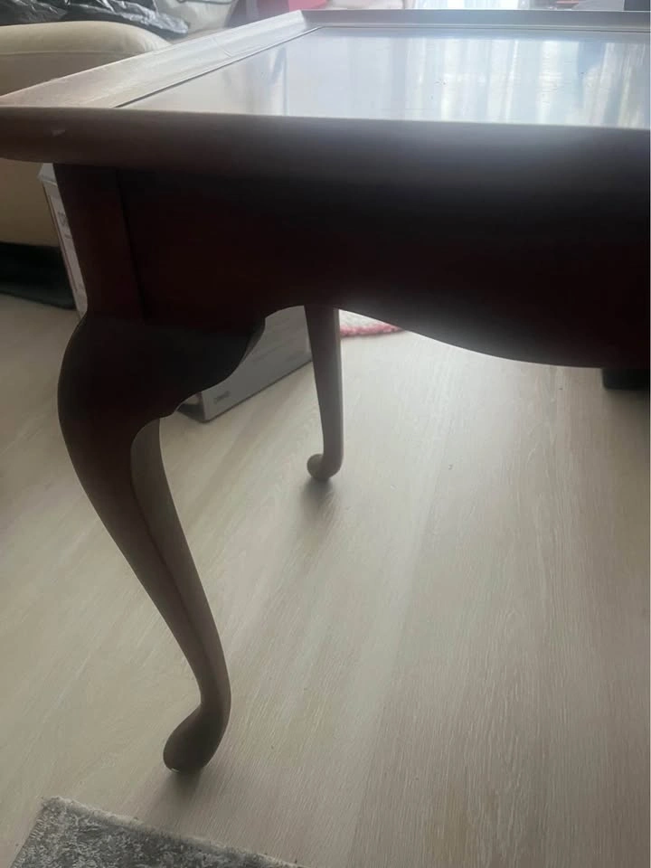 Vintage Queen Anne Style Wood Side Table - photo 5