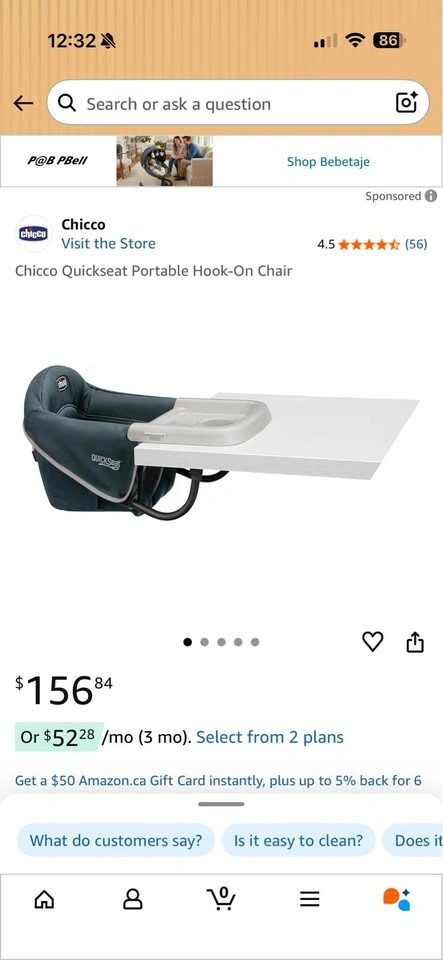 Chicco Quickseat Portable Hook-On Chair - photo 2