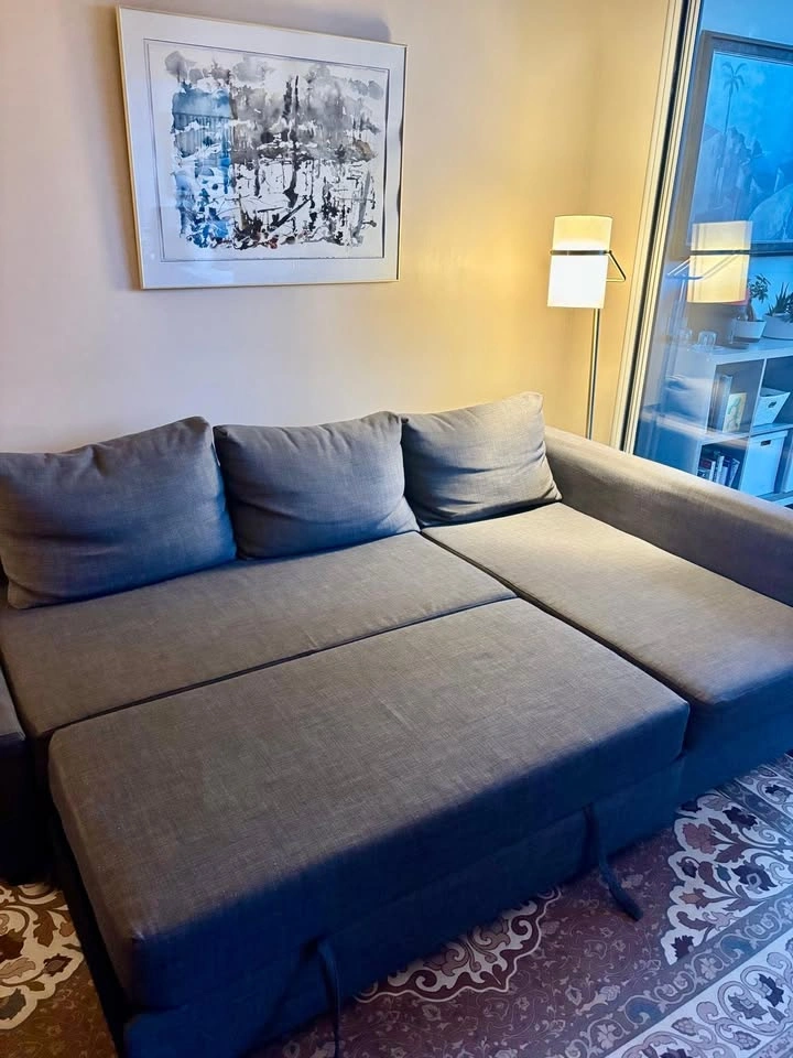 Sofa, L-shape, converts into bed with storage - photo 3