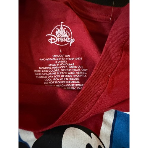 Disney Parks Unisex Mickey Mouse "M" Red T-Shirt, Large, BNWT - photo 3
