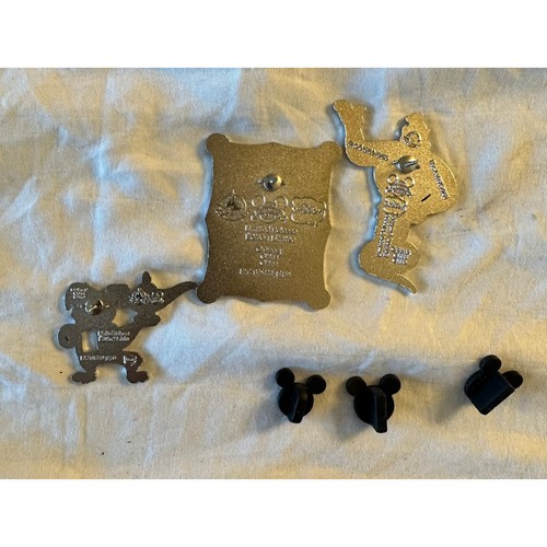 Disney Aladdin's 3 Piece Pin Set: Abu, Genie, and Quote - photo 2