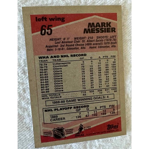 Mark Messier Oilers Handmade Wooden Plaque with 89-90 Card - photo 2