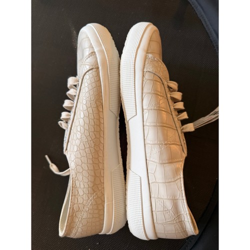 Womens' Superga Crocodile Print Beige Sneakers, Size 10 BNWT - photo 3