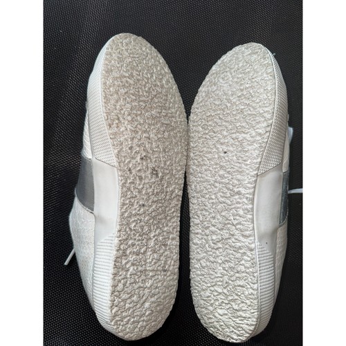 Superga Sneakers, White with Silver Stripe, Womens. Size 10 GUC - photo 3