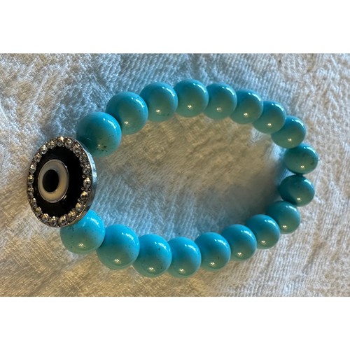 Cuban Evil Eye Turquoise Beaded Bracelet - photo 4