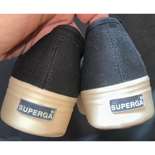 Black Superga Women's Size 10 Canvas Sneaker with platform, GUC - photo 5