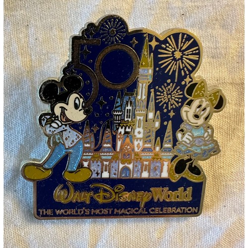 Mickey and Minnie WDW 50th Anniversary Pin