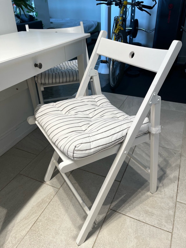 Folding chair x2 IKEA Frosvi + FREE cushions