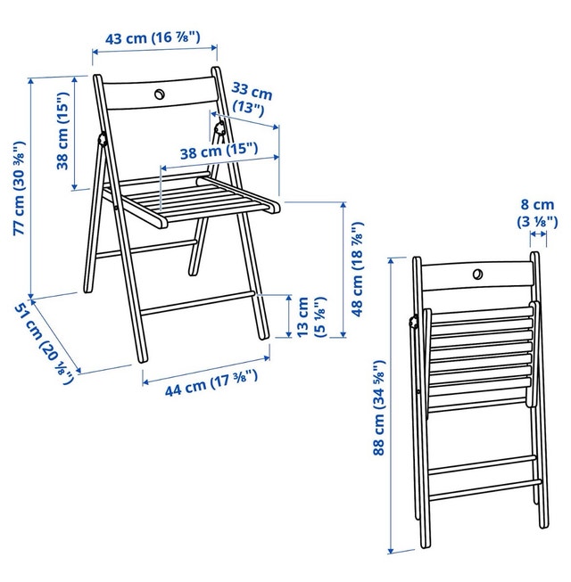 Folding chair x2 IKEA Frosvi + FREE cushions - photo 3