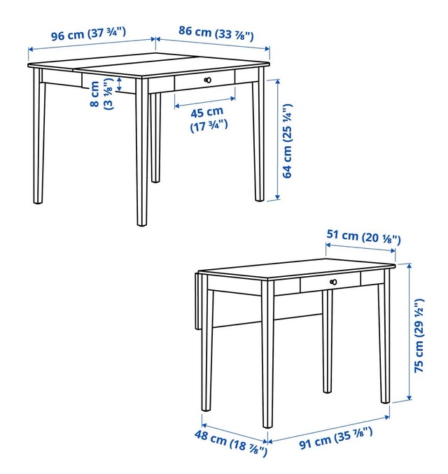 Dining table IKEA Idanas (folds!) - photo 3