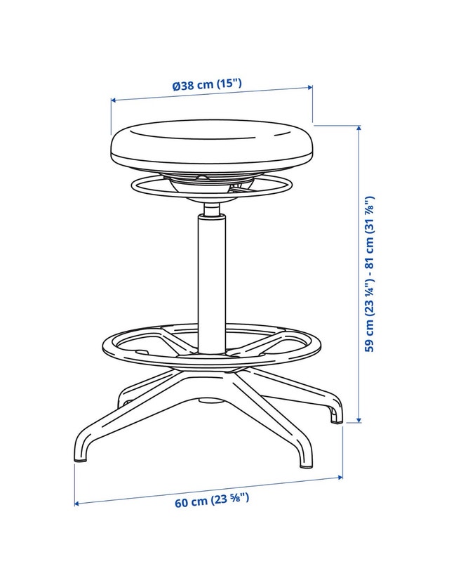 IKEA Lindkullen chair/stool : sit/stand support - photo 4