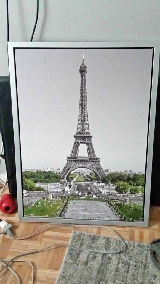 Framed Eiffel Tower Canvas Wall Art