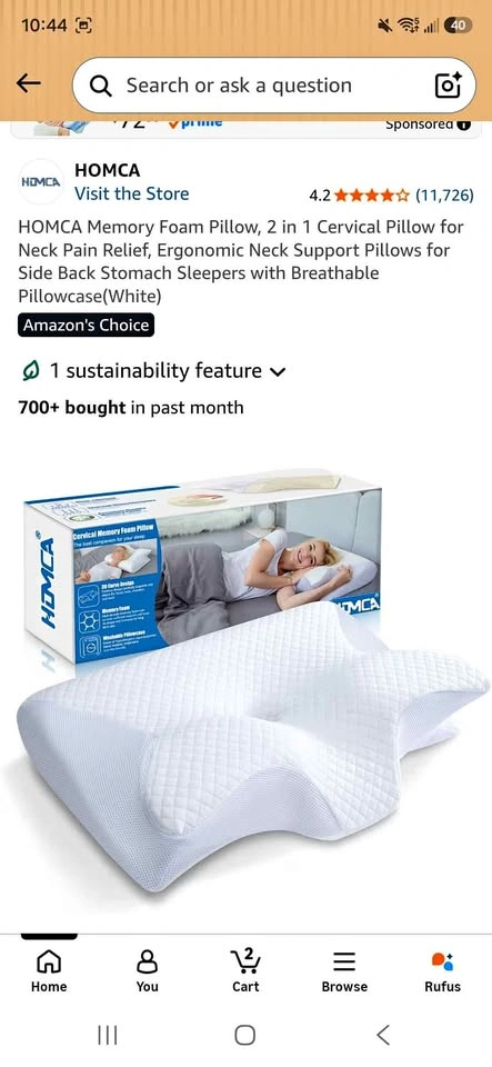 Memory Foam Neck Pillow