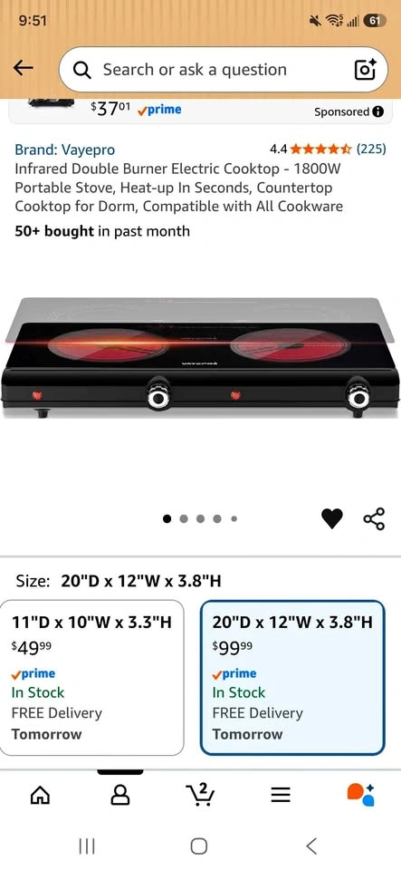 Double Burner Electric Cooktop 🛑 Almost NEW