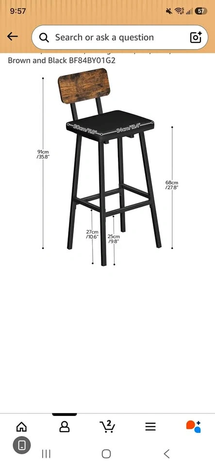 2 New Bar Stools - Different Styles