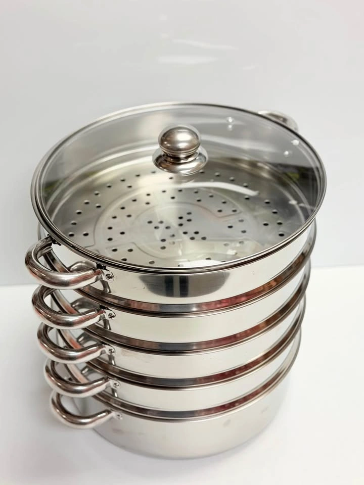 Premium 5-Layer Stainless Steel Steamer Pot Set - photo 2