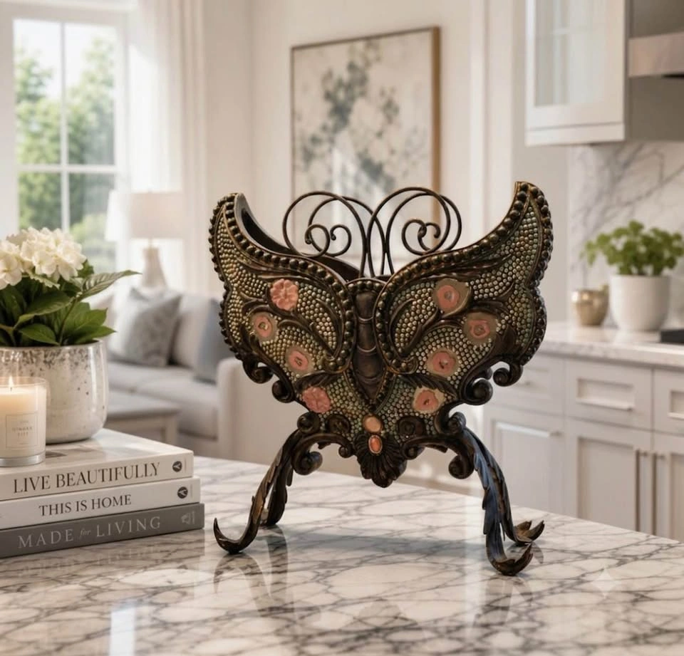 Large Ornate Butterfly Decorative Sculpture – 40 cm - photo 3