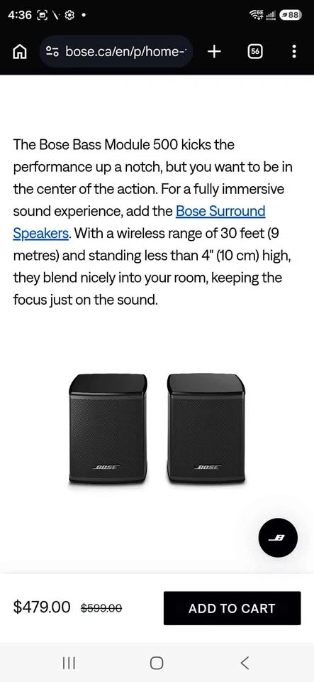 Bose speakers set and soundbar