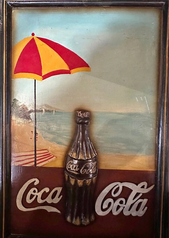Vintage style Coca Cola wood art