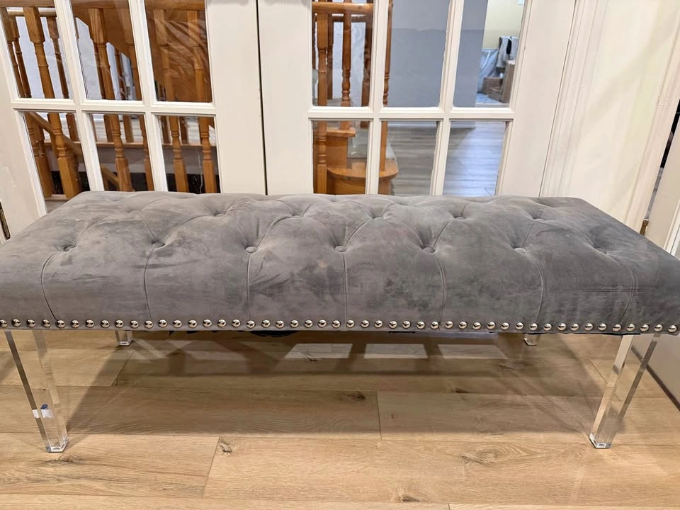 Grey bench