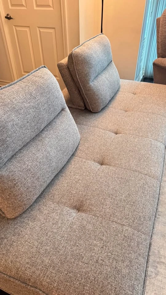 Grey Couch with Movable Back Rest - photo 2