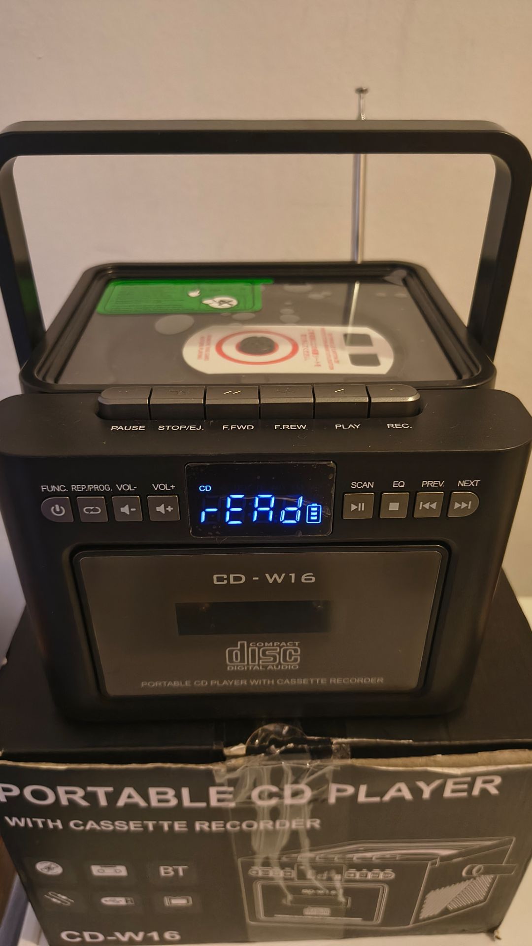 Portable Bluetooth Radio CD Cassette Player - photo 5