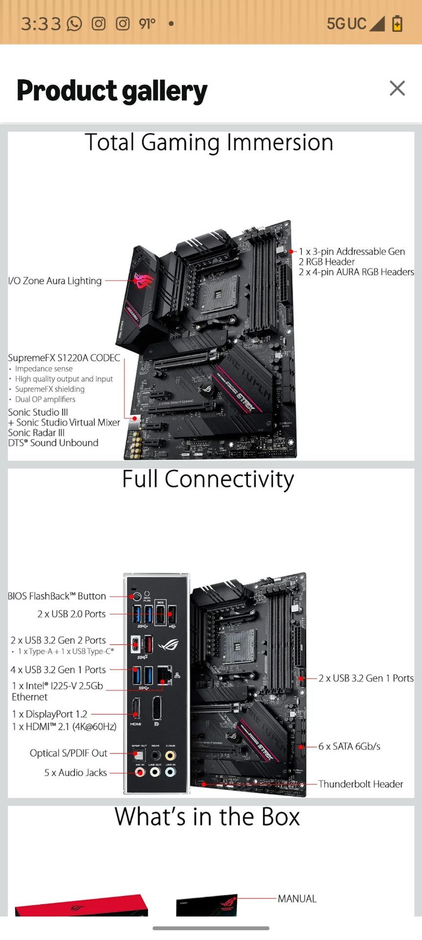 ASUS ROG Strix B550-F Gaming Motherboard - photo 2