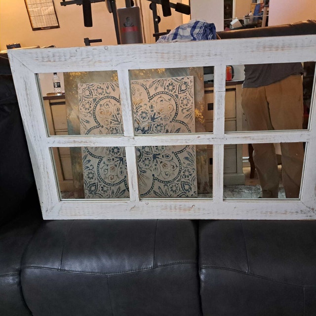 Distressed White Mirror