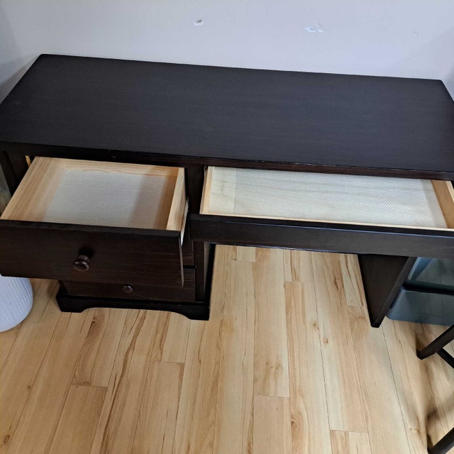 Pine Hardwood dark wood Desk - photo 3