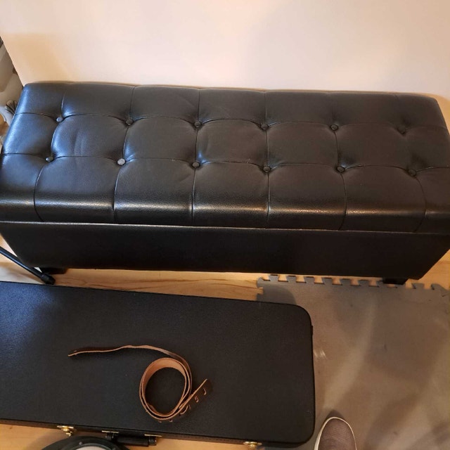 Black Bench with storage