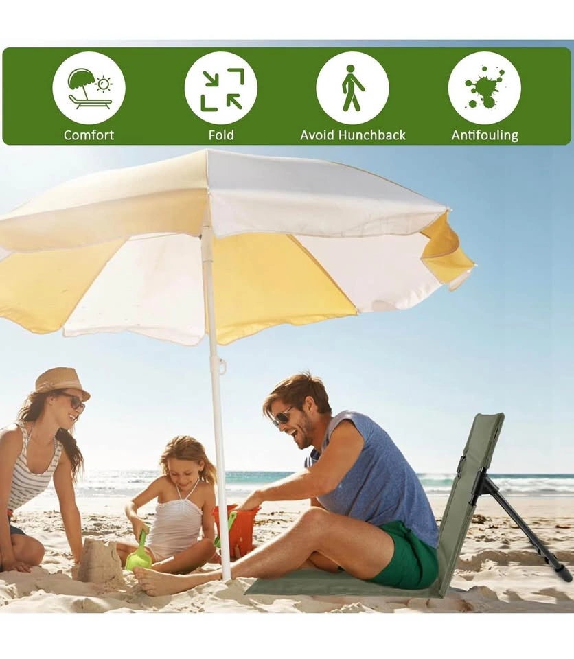 Portable Folding Floor Chair with Back Support - photo 3