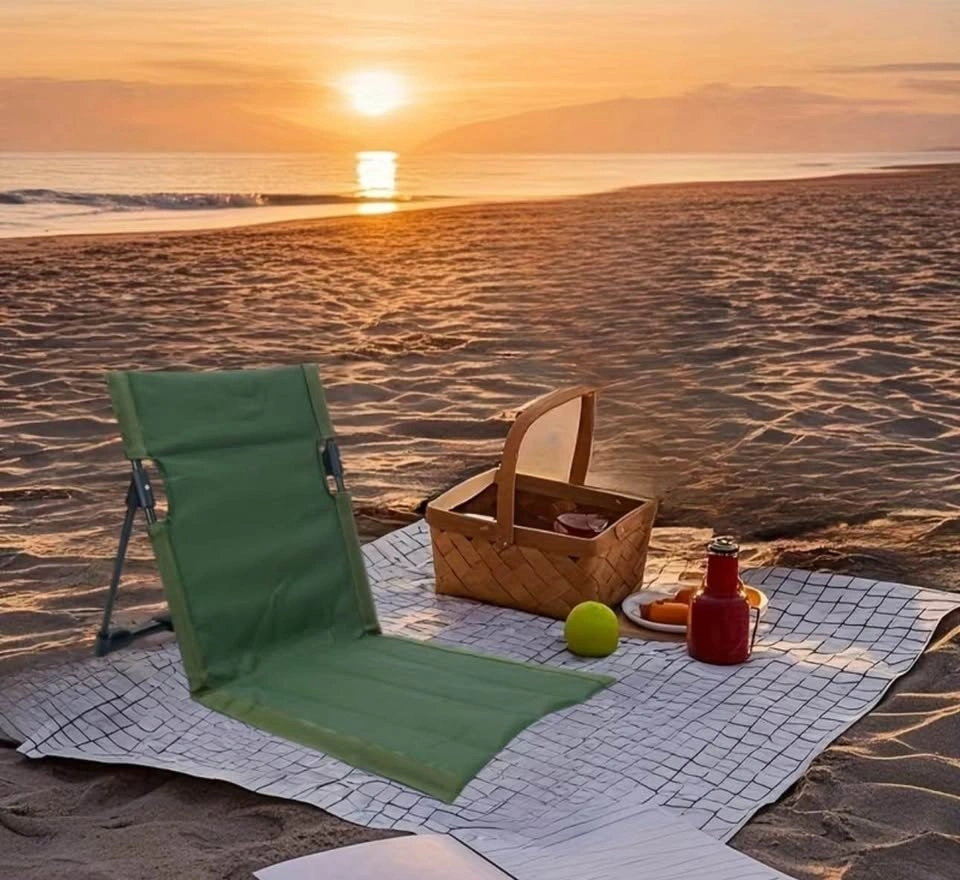 Portable Folding Floor Chair with Back Support - photo 4