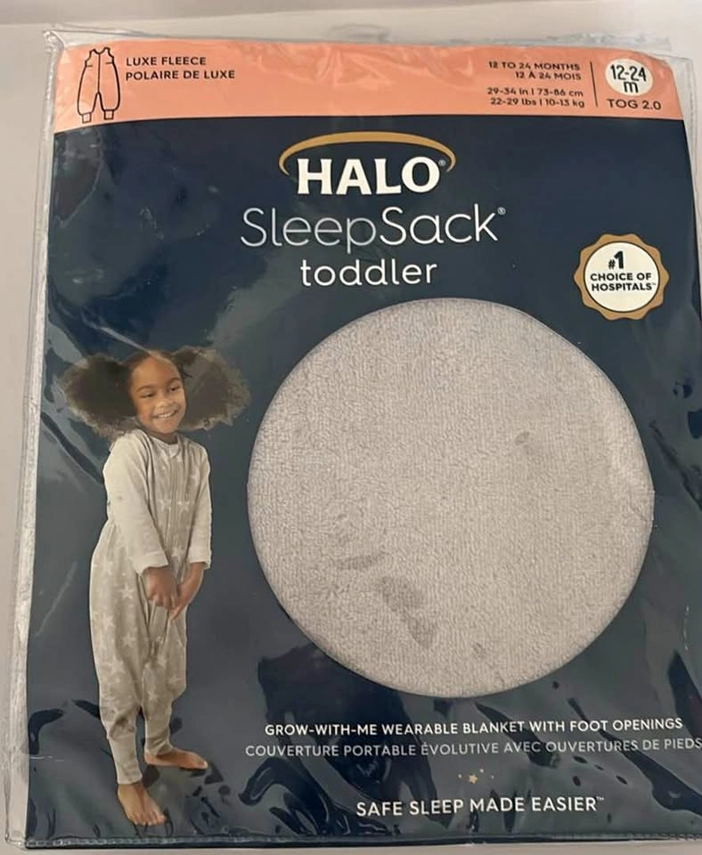Halo sleep sack luxe fleece 12-24 wearable with foot