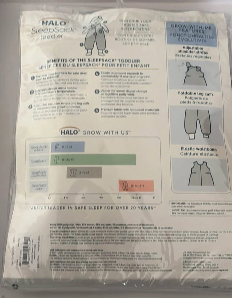 Halo sleep sack luxe fleece 12-24 wearable with foot - photo 2