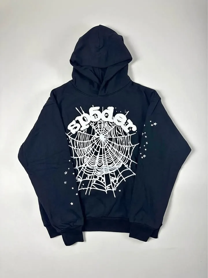*AUTHENTIC* Sp5der OG Web Hoodie Black USED thumbnail