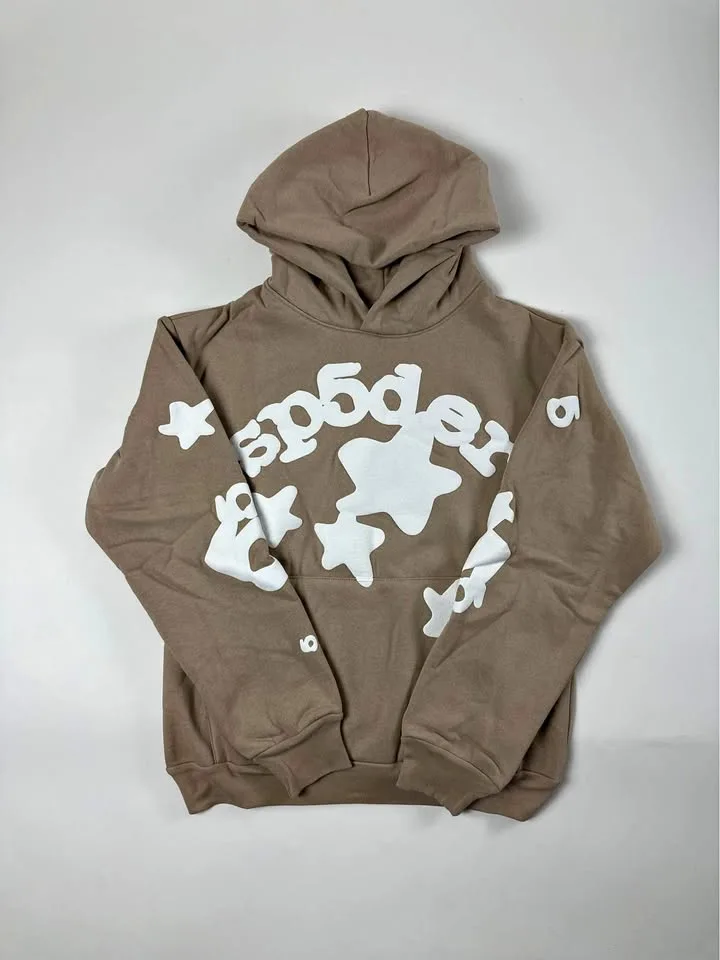 *AUTHENTIC* Sp5der Beluga Hoodie Sand USED thumbnail