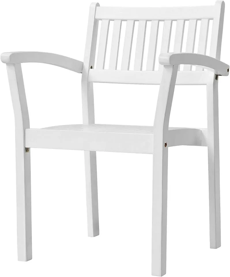 VIFAH Bradley Patio Wood Armchair (Set of 2) thumbnail