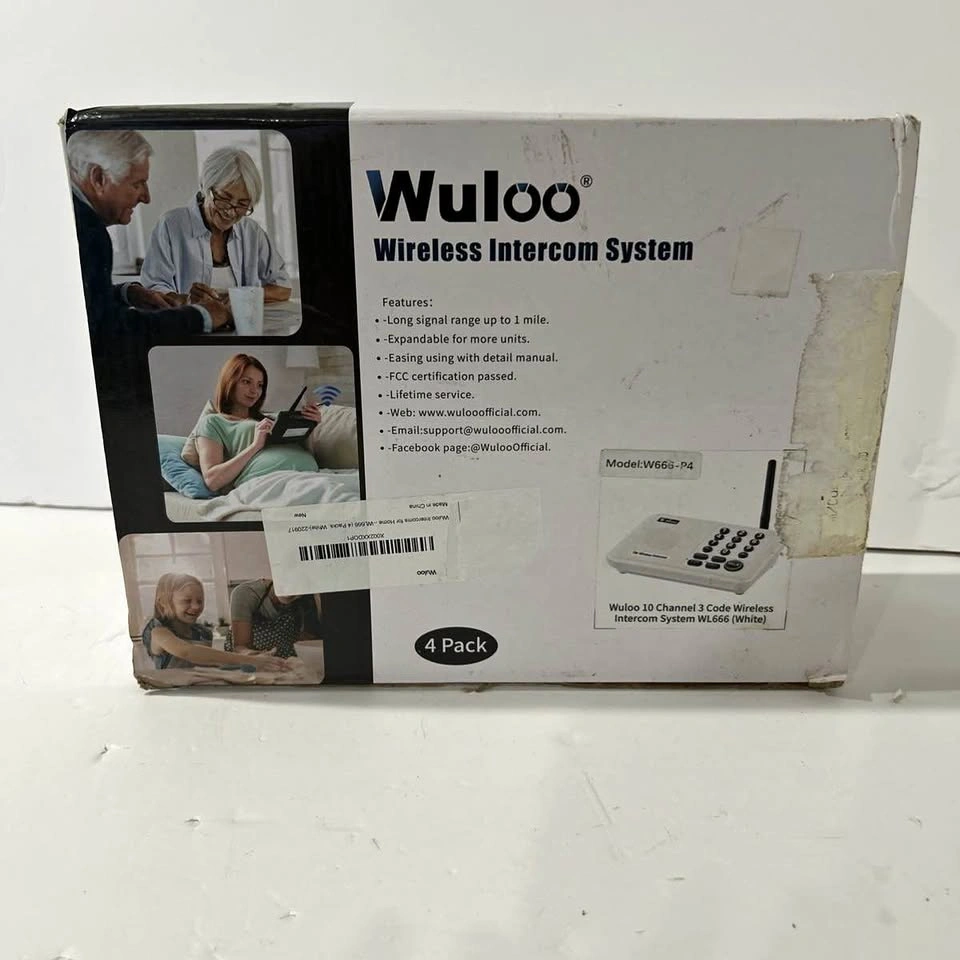 Wuloo Wireless Intercom System 4 Pack W666-P4