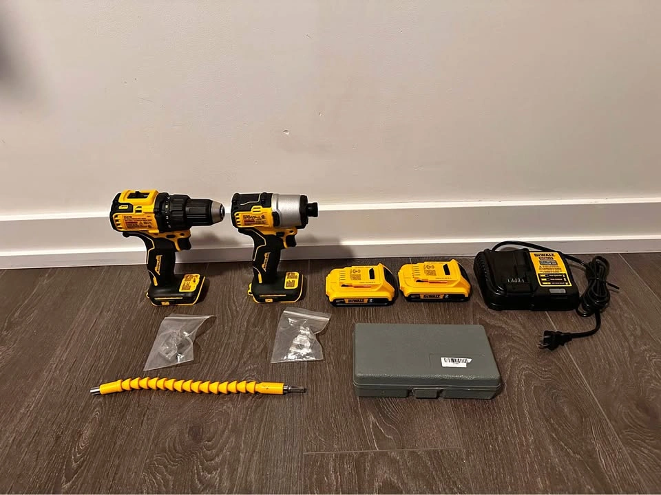 DeWalt 20V Brushless Combo Kit + ToughCase Bit Set + Hole Saw Ki