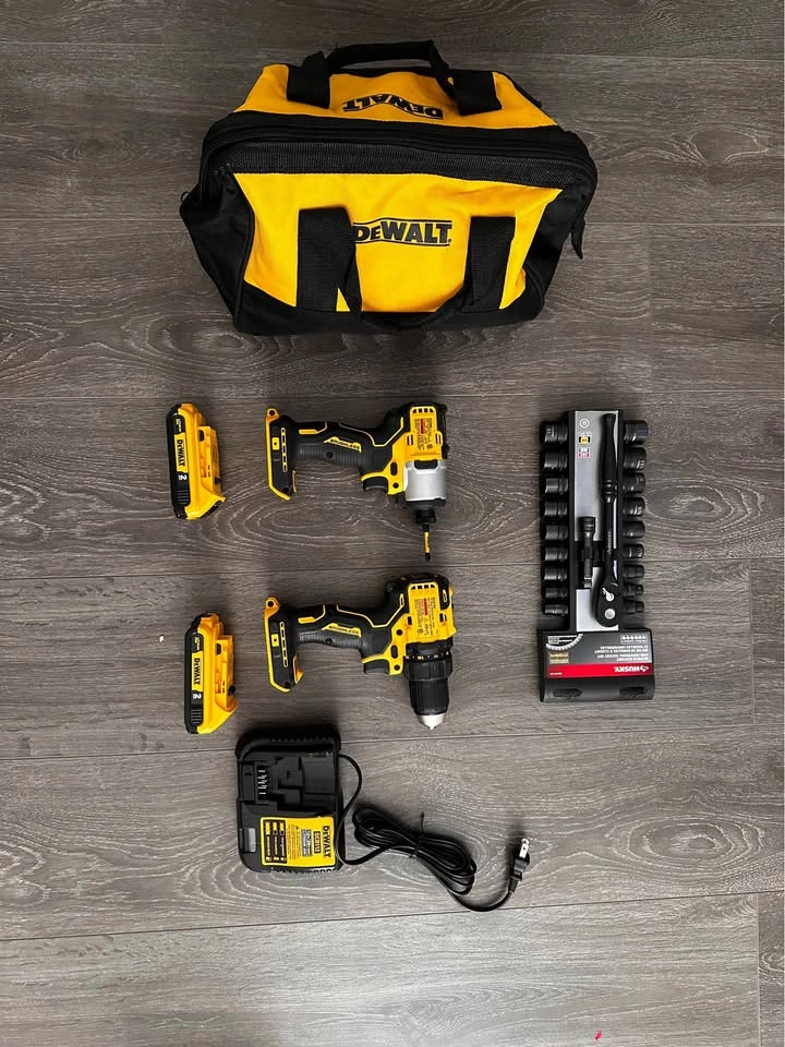 DeWalt 20V Brushless Combo Kit + ToughCase Bit Set + Hole Saw Ki - photo 2