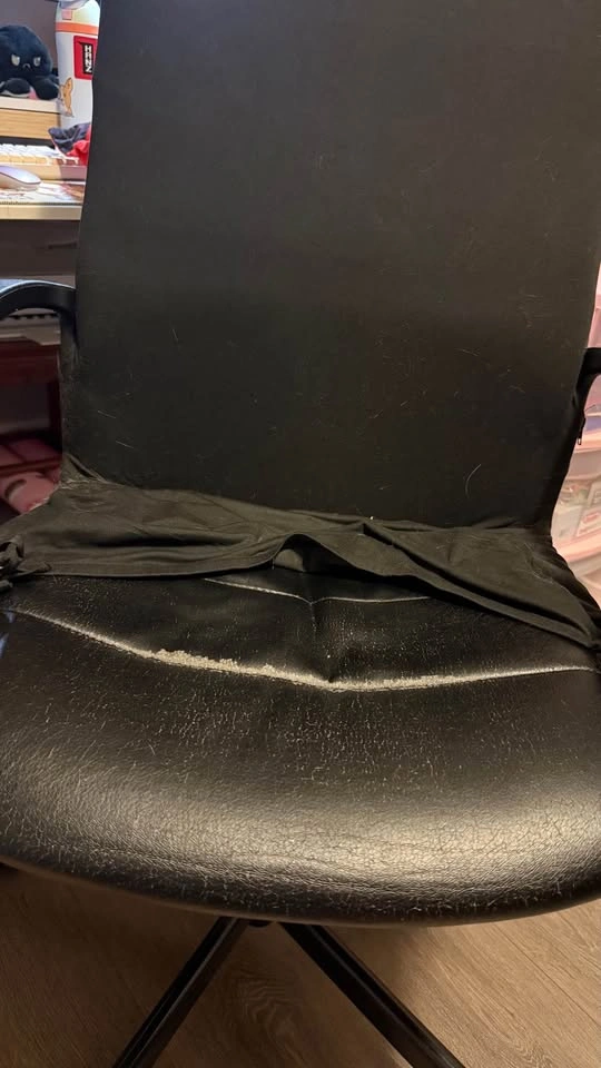 IKEA TORKEL Office Chair – Black with Seat Cover - photo 3