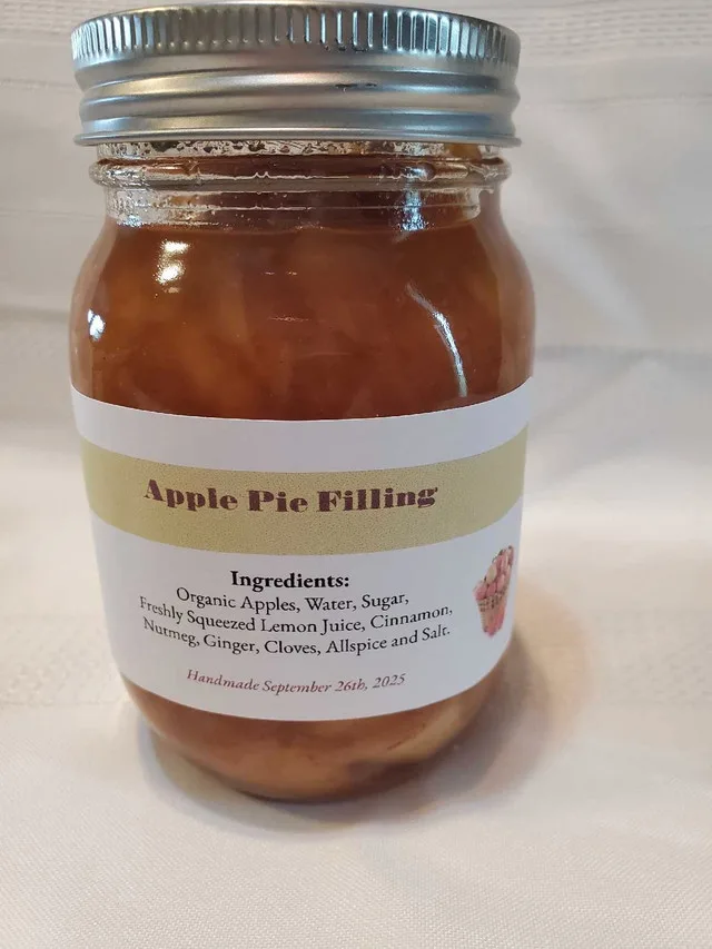 Organic apple pie filling