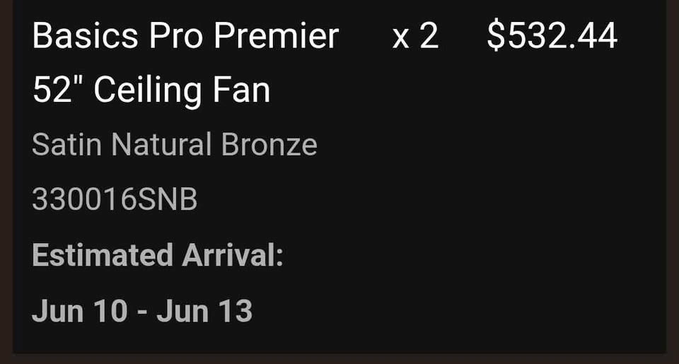 2 Brand New Pro Premier 52" Ceiling Fans - photo 2