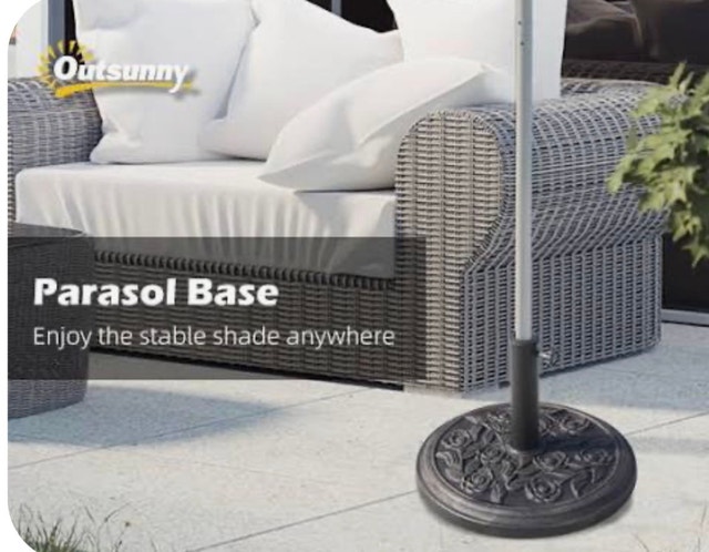 Outsunny Heavy Duty Patio Umbrella Parasol Base Stand