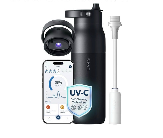 Brand New LARQ PureVis 2 Smart Purifying Water Bottle - Black