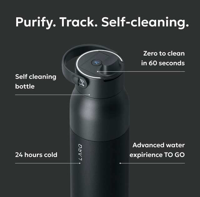 Brand New LARQ PureVis 2 Smart Purifying Water Bottle - Black - photo 2