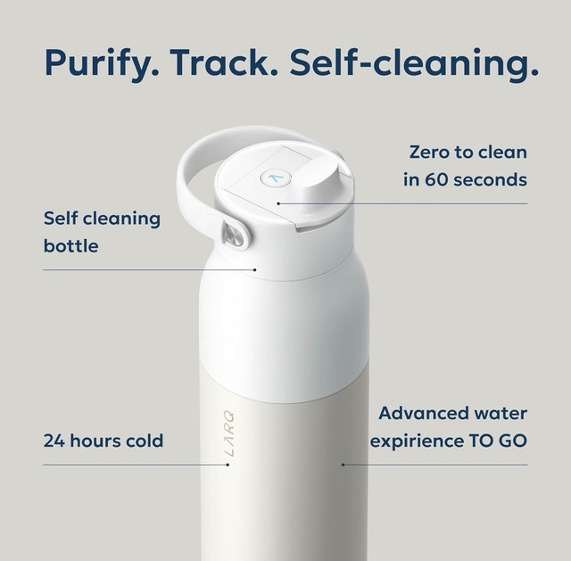 Brand New LARQ PureVis 2 Smart Purifying Water Bottle - White - photo 2