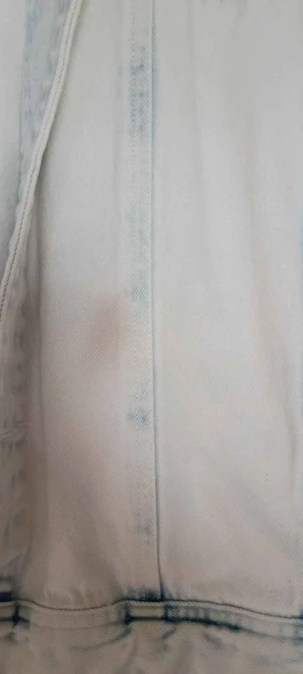 White Washed Denim Oversized Jacket Sz L Unisex - photo 2